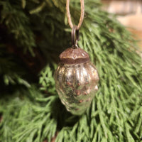 Mini Glass Ornament-silver