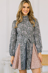 Olive Mock Neck Mini Dress