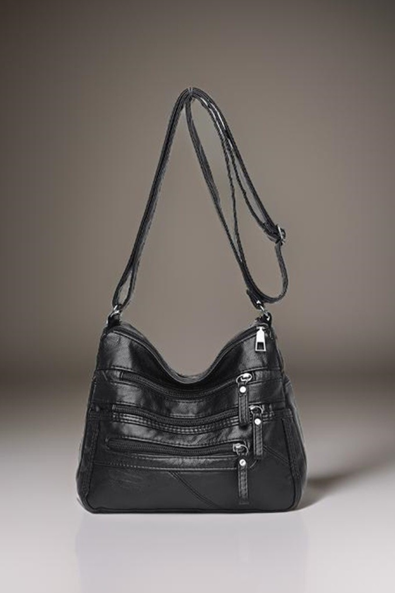 Multi-Zipper Crossbody