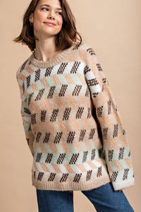 Multicolor Zig Zag Sweater