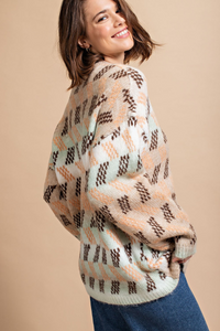 Multicolor Zig Zag Sweater
