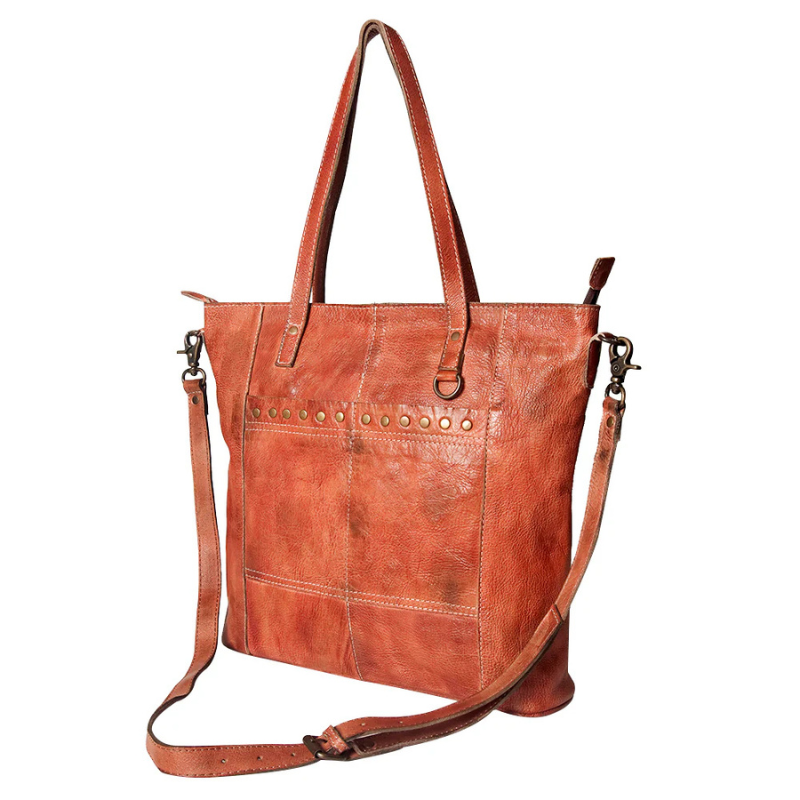 Leather Studded Tote