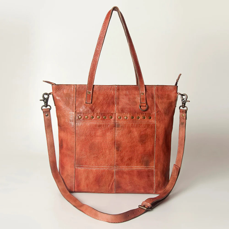 Leather Studded Tote
