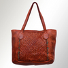 Leather Woven Shoulder Bag
