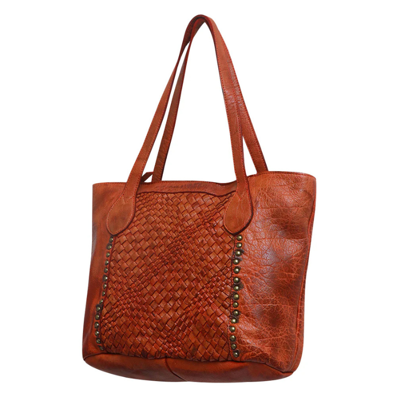 Leather Woven Shoulder Bag
