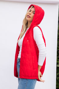 Quilted Hooded Vest