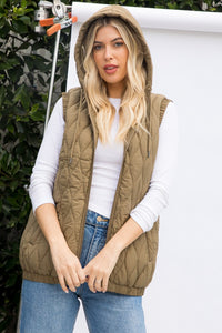 Quilted Hooded Vest