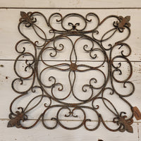 Ornate Wall Plaque textured patina