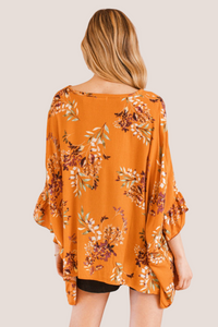 Oversized Floral Tunic Top