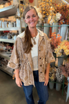 Oversized Pattern Hooded Jacket
