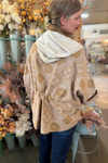 Oversized Pattern Hooded Jacket