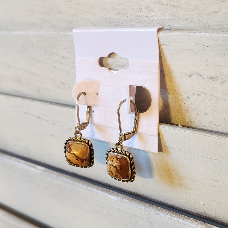 Picture Jasper Dangle Earrings