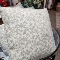 Olive Budding Stems Pillow