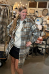 johanna in brushed plaid long shacket