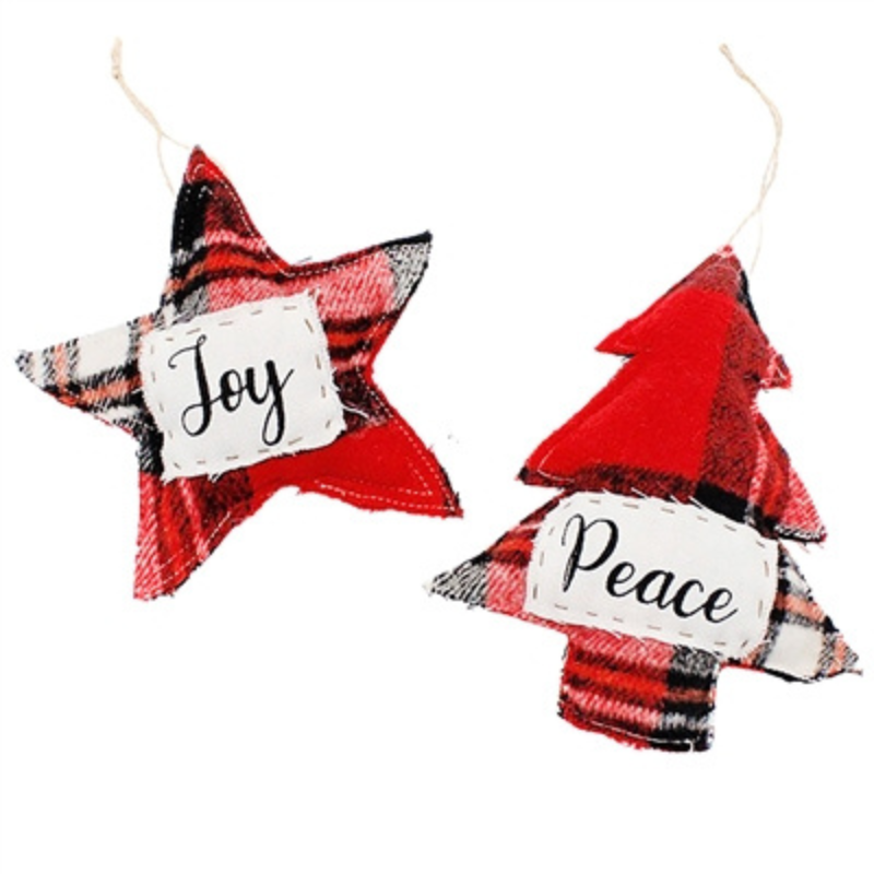 Plaid Fabric Ornament