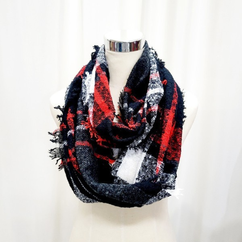 Plaid Infinity Scarf