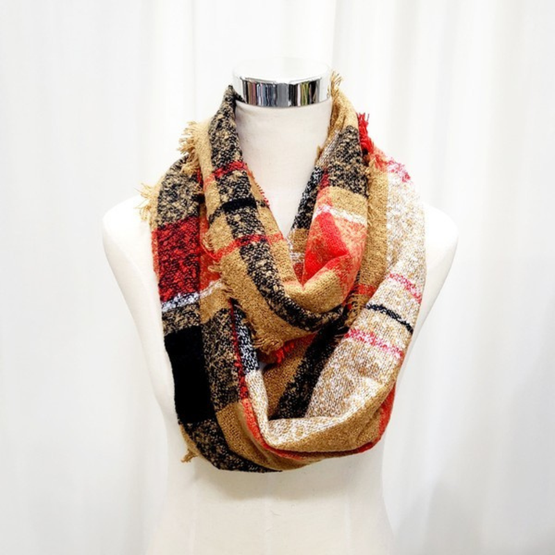 Plaid Infinity Scarf
