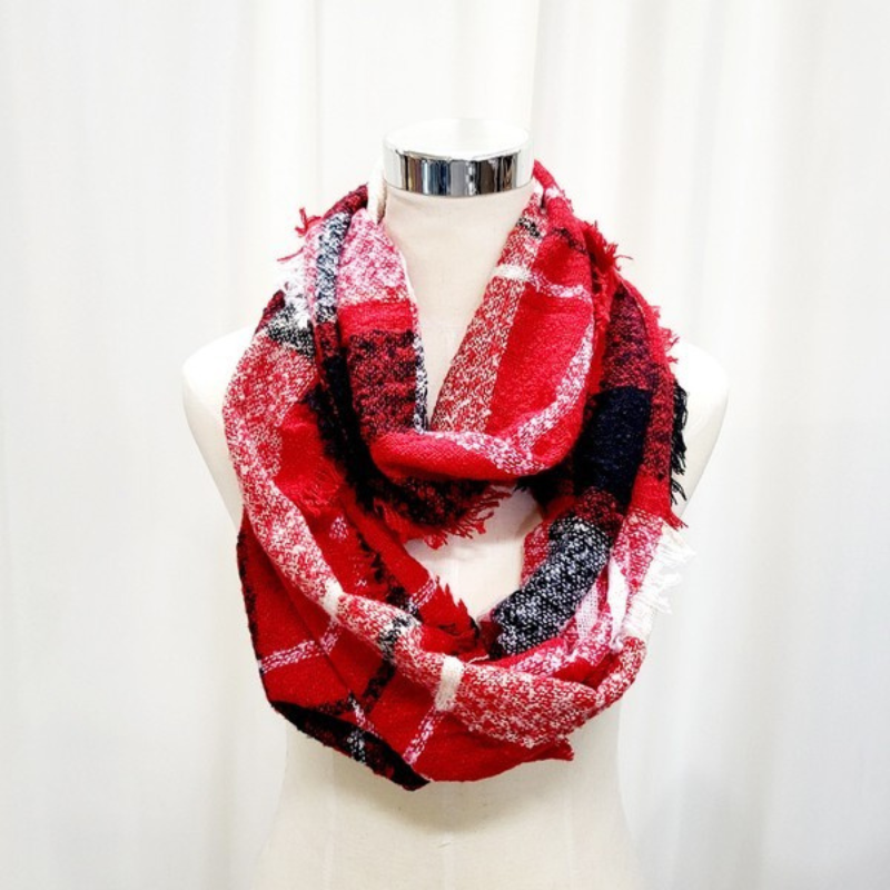 Plaid Infinity Scarf