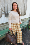 Plaid Wide Leg Trousers