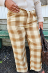 Plaid Wide Leg Trousers