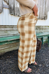 Plaid Wide Leg Trousers