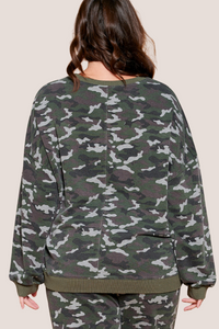 Plus Camo Sweatshirt