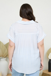 Plus Striped Collared Shirt