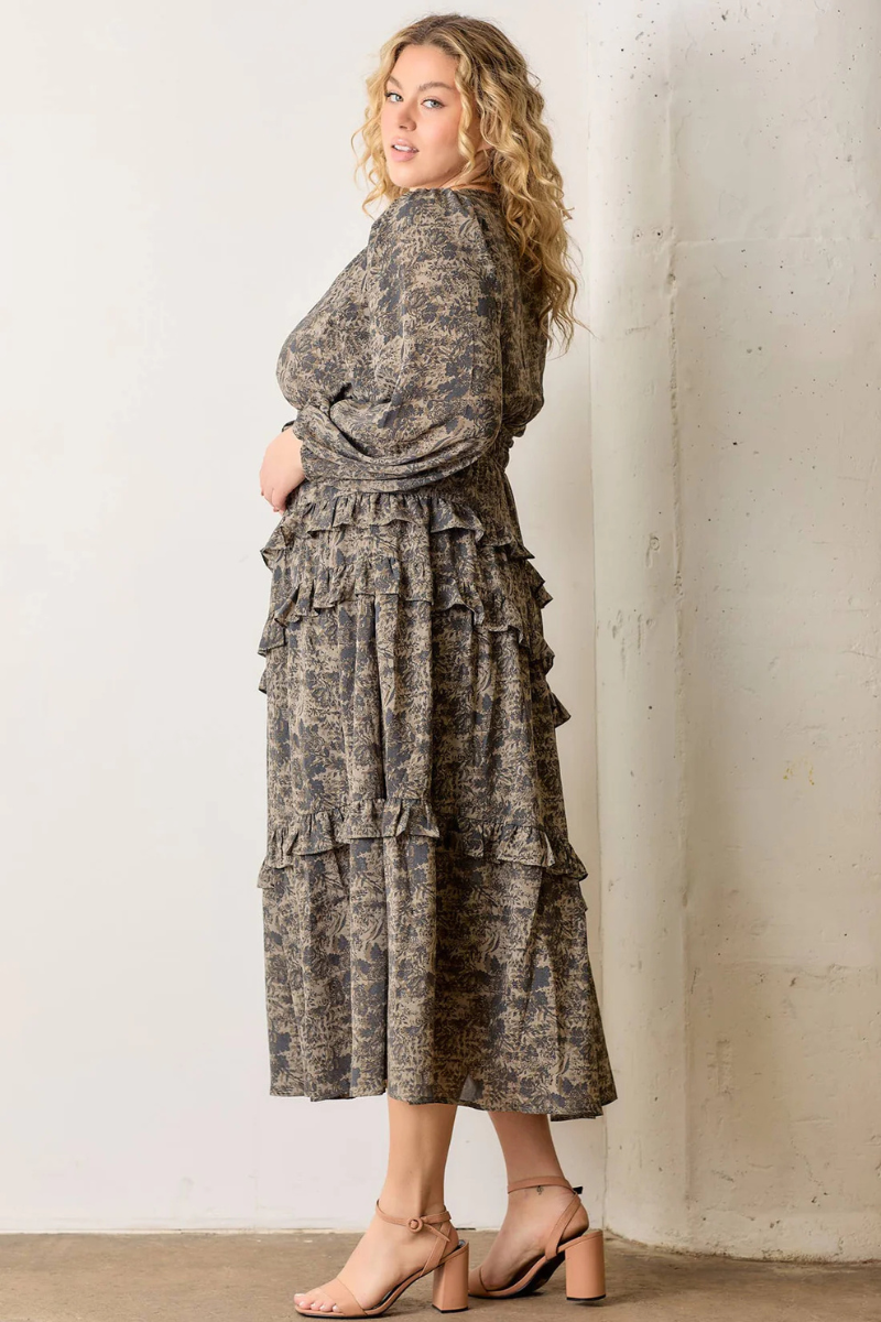 Plus Tiered Maxi Dress
