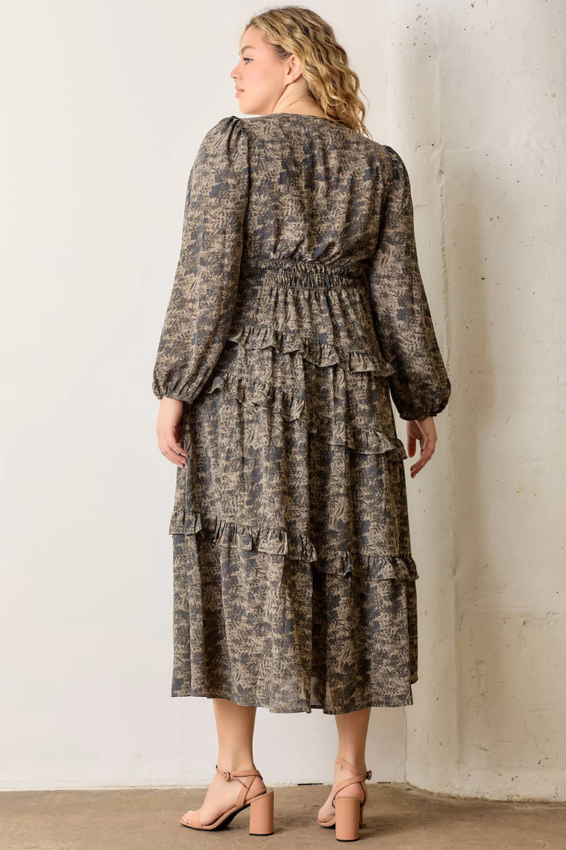 Plus Tiered Maxi Dress