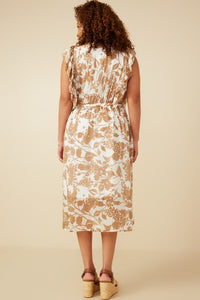 Plus Almond Ruffle Dress