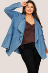 Plus Denim Cardigan