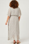 Plus Flutter Surplice Maxi Dress