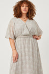 Plus Flutter Surplice Maxi Dress