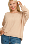 Plus Front Seam Sweater