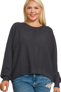 Plus Front Seam Sweater