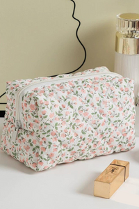 Quilted Floral Pouch