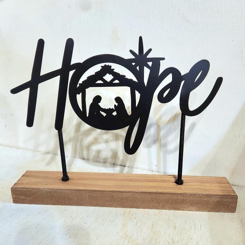 Raised Hope Nativity Tabletop Sign