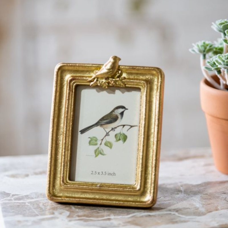 Gold Bird Photo Frame