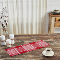 Small Red Plaid Table Runner