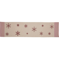 Red Snowflake Table Runner