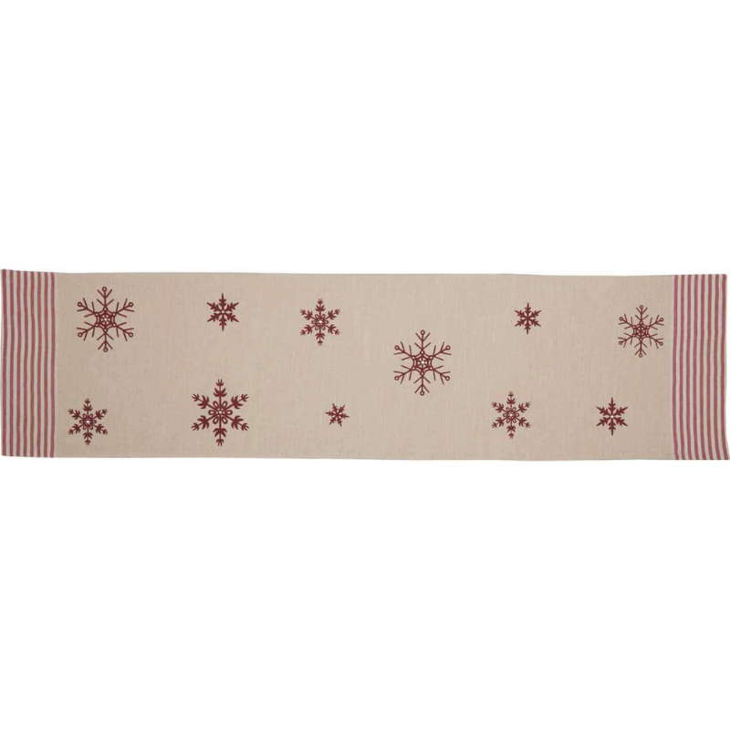 Red Snowflake Table Runner