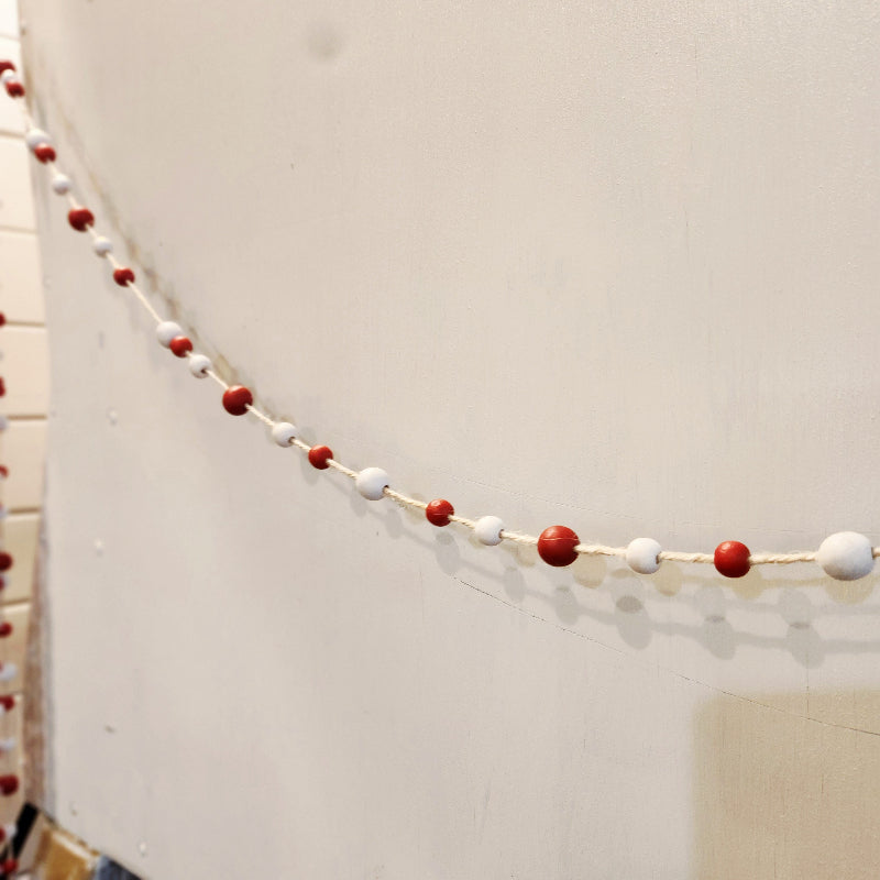 Red & White Bead Garland
