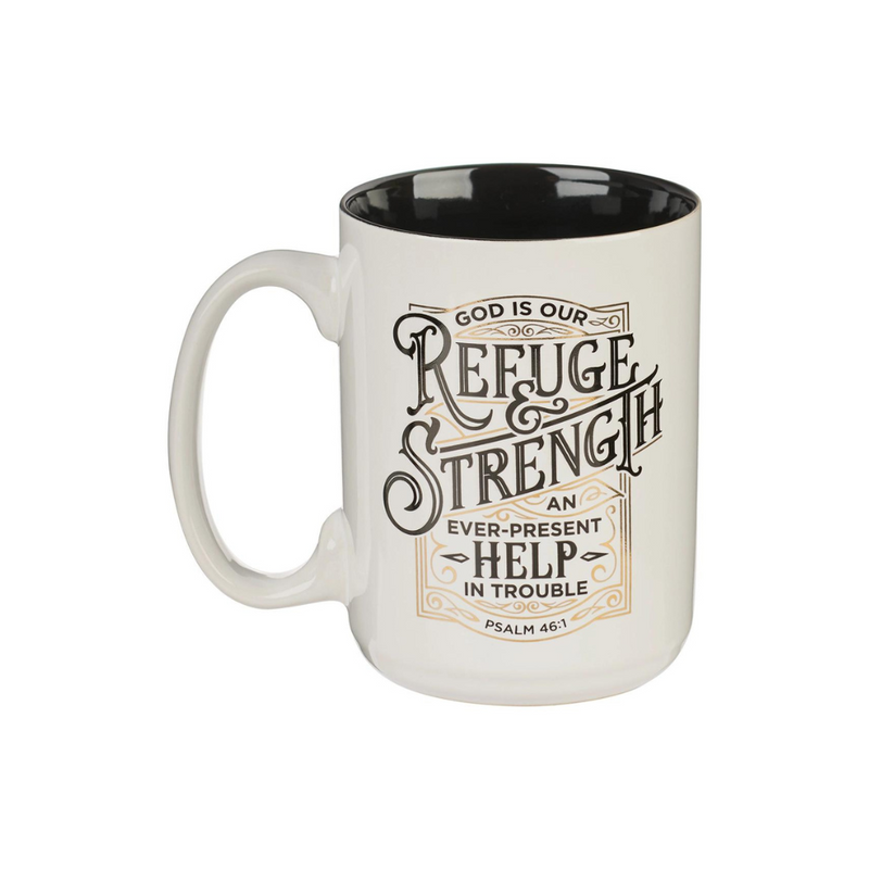 Refuge & Strength White Ceramic Mug