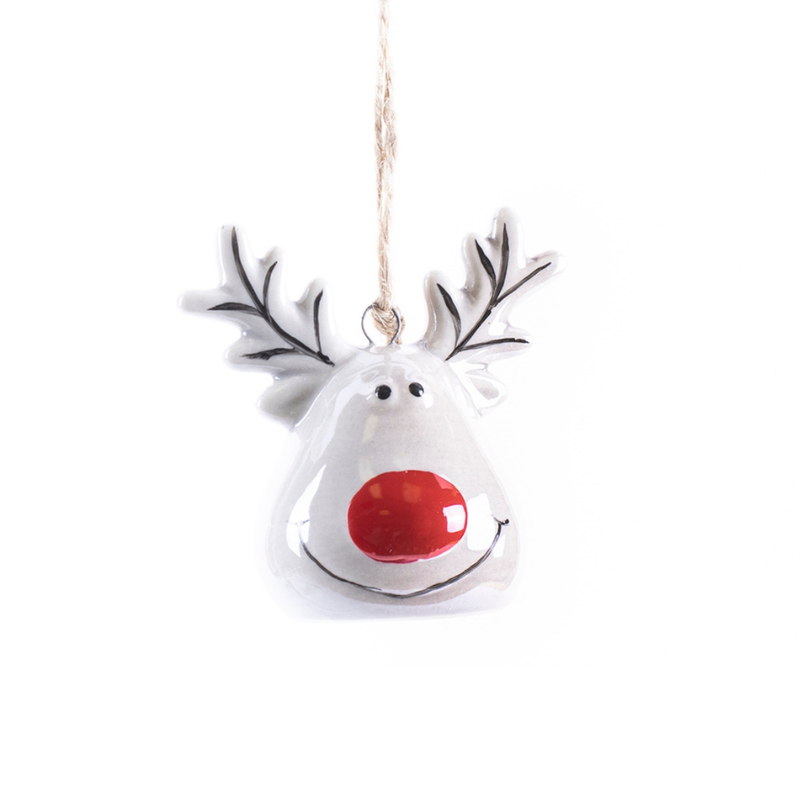 Ceramic Reindeer Ornament