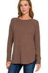 Relaxed Waffle Long Sleeve Top