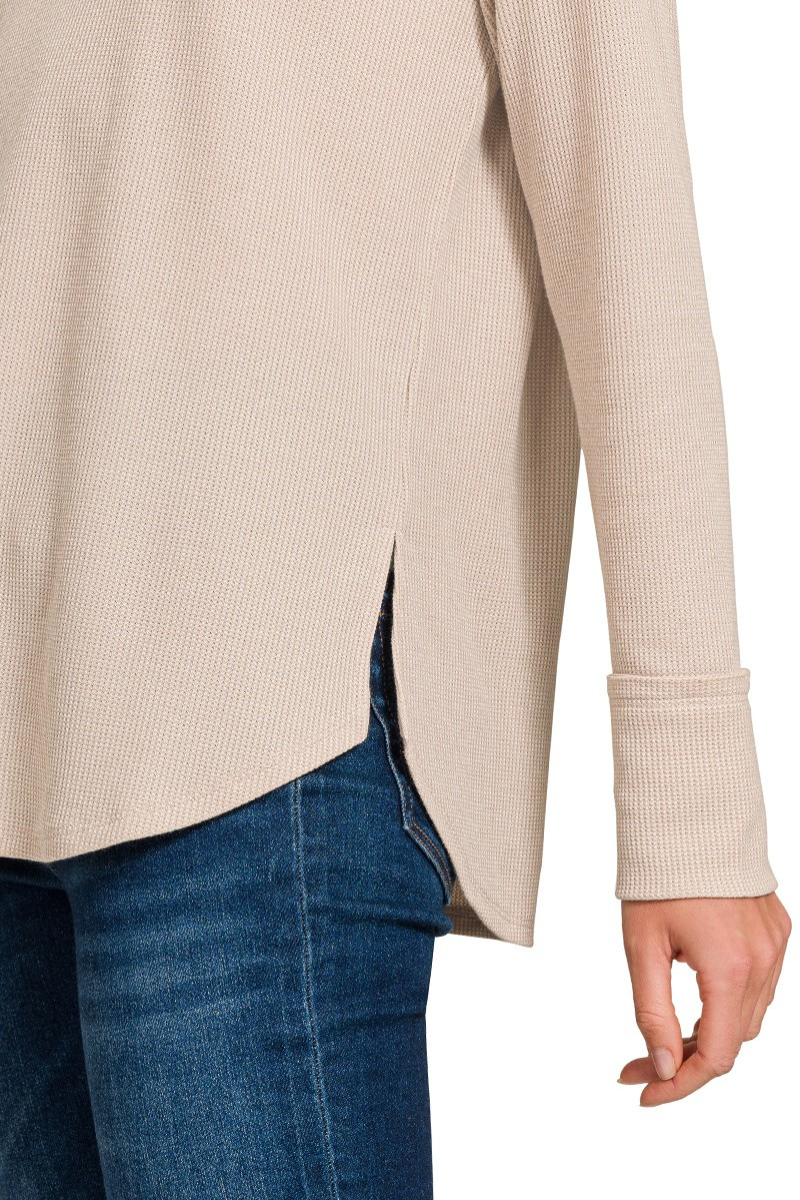 Relaxed Waffle Long Sleeve Top