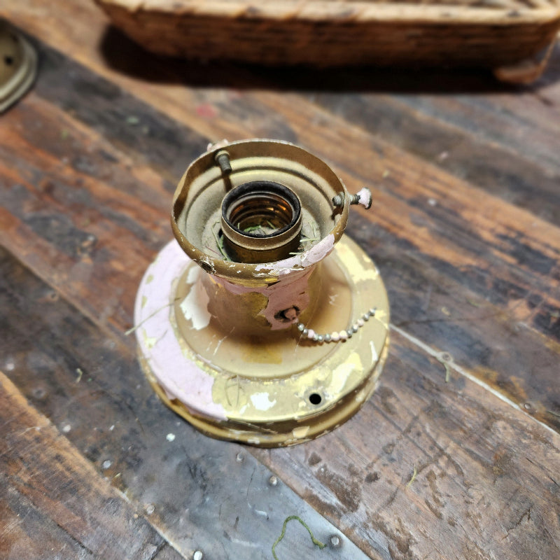Repurposed Painted Brass Light Fixture