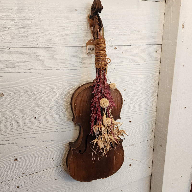 Vintage Violin with Florals
