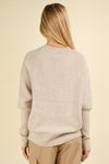 Ribbed Dolman Sleeve Sweater