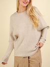 Ribbed Dolman Sleeve Sweater